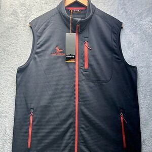Orvis Mens Outdoor Performance Golf Vest Gray Orange The Reserve Logo Size M‎